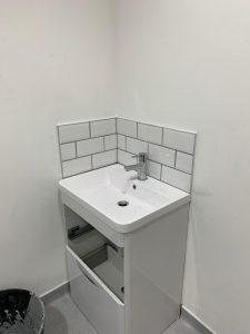 Sink vanity installation - Cannon House